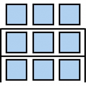 Paletový regál Cell, přístavbový, 273,6 x 270 x 110 cm, 4 000 kg, 2 patra, modrý