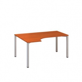 Ergo kancelářský stůl Alfa 200, 180 x 120 x 74,2 cm,  levé provedení, dezén třešeň, RAL9022