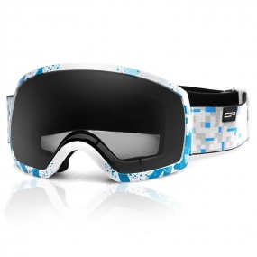 Spokey RADIUM lyžařské brýle bílo-modré