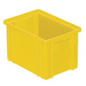 Barevná plastová přepravka PS (3,6 l), žlutá
