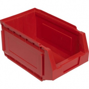 Plastový box 12,5 x 15 x 24 cm, červený