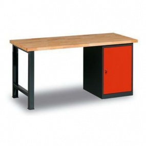 Dílenský stůl Weld se skříňkou 80 cm, 84 x 170 x 68,5 cm, antracit