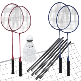 Spokey FUN START-Sada na badminton, 4 rakety,síť+rám,míčky