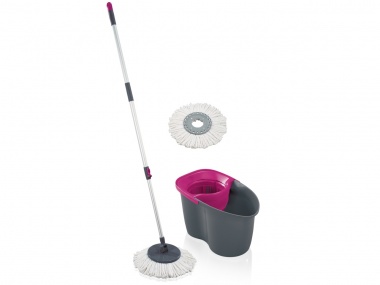 Set CLEAN TWIST Disc Mop Active grey pink  + náhradní hlavice