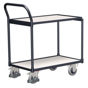 Antistatický policový vozík s madlem, do 250 kg, 2 police, 98 x 112,5 x 62,4 cm