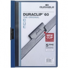 Rychlovázací desky DuraClip, 20 ks, kapacita 60 listů, modré