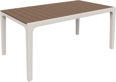 Celoplastový stůl harmony, barva bílá/cappucino