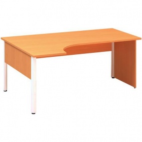 Ergo kancelářský stůl Alfa 100, 180 x 120 x 73,5 cm, levé provedení, dezén buk Bavaria
