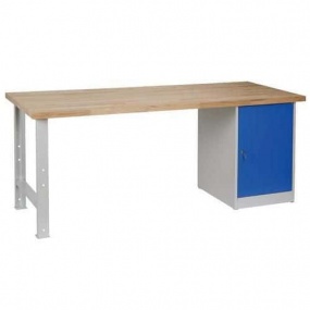 Dílenský stůl Weld se skříňkou 80 cm, 84 x 200 x 80 cm, antracit