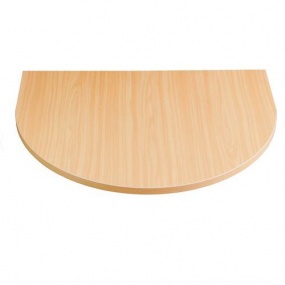 Deska jednacího stolu Combi, 80 x 60 cm, 1/2 kruh, dezén buk