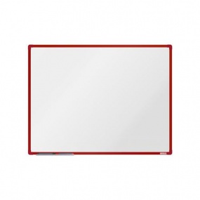 Bílá magnetická tabule boardOK, 120 x 90 cm, červená