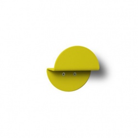 Nástěnný věšák Ball, 1 háček, žlutý