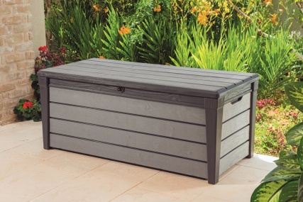 Zahradní úložný box Brushwood, 454L, barva antracit/šedá