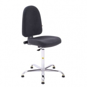 Antistatická ESD pracovní židle Waylon K2 s kluzáky, černá