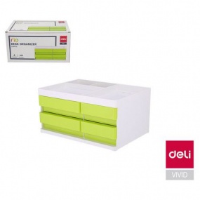 Box zásuvkový DELI RIO 4 zásuvky, zelený