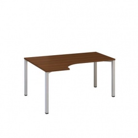Ergo kancelářský stůl Alfa 200, 180 x 120 x 74,2 cm, levé provedení, dezén ořech, RAL9022