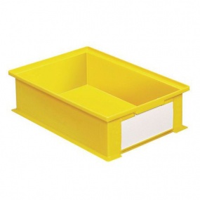Barevná plastová přepravka PS (16,2 l), žlutá