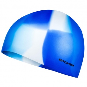 Spokey ABSTRACT-Plavecká čepice silikonová modro -bílá