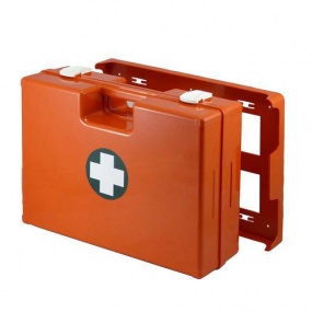 Plastový kufr první pomoci se stěnovým držákem, 33,8 x 44,3 x 14,7 cm
