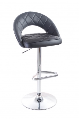 Barová židle G21 Victea koženková, prošívaná black