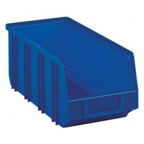 Plastový box Manutan 12,5 x 14,5 x 33,5 cm, modrý