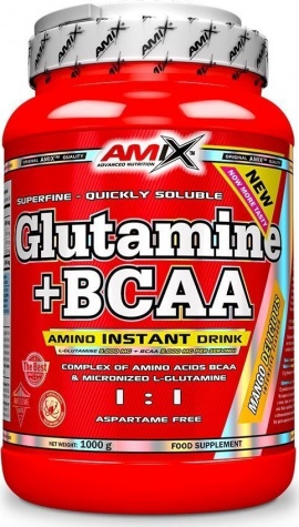 Amix Nutrition Amix L-Glutamine + BCAA - powder Příchuť: Mango, Balení(g): 1000g