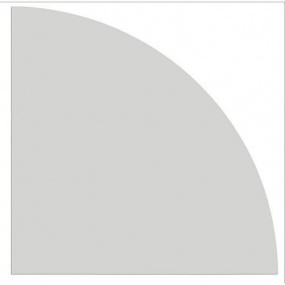 Spojovací deska stolů Baron, 80 x 80, 1/4 kruh, světle šedý
