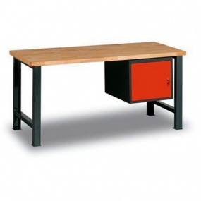 Dílenský stůl Weld se skříňkou 41 cm, 84 x 170 x 68,5 cm, antracit