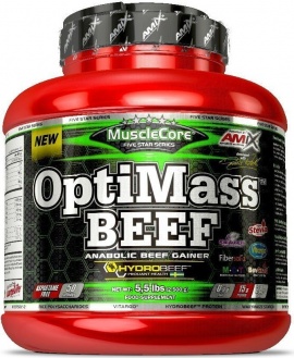 Amix Nutrition Amix OptiMass Beef Gainer Příchuť: Double Chocolate with Coconut, Balení(g): 2500g