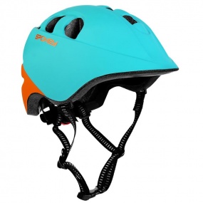 Spokey CHERUB Dětská cyklistická přilba IN-MOLD, 48-52 cm, modro-oranžová