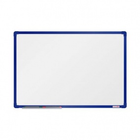 Bílá magnetická tabule boardOK, 90 x 60 cm, modrá