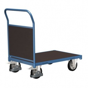 Plošinový vozík s madlem s plnou výplní, do 1 000 kg, 100,6 x 112,8 x 70 cm