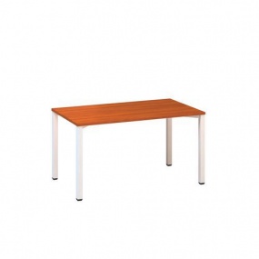 Kancelářský stůl Alfa 200, 140 x 80 x 74,2 cm, rovné provedení, dezén třešeň, RAL9010