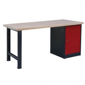 Dílenský stůl Weld se skříňkou 80 cm, 84 x 170 x 80 cm, antracit