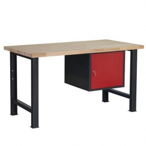 Dílenský stůl Weld se skříňkou 41 cm, 84 x 150 x 80 cm, antracit