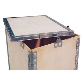 Dřevěný přepravní box s víkem, 40 x 60 x 80 cm