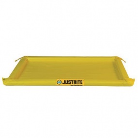 Nízká záchytná nádrž Justrite, žlutá, 5,1 x 198,1 x 198,1 cm, 167 l
