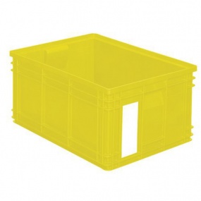 Barevná plastová přepravka PS (85 l), žlutá