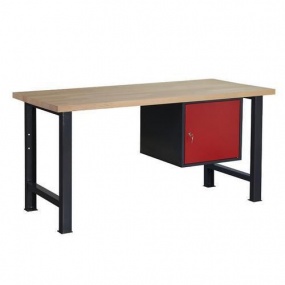 Dílenský stůl Weld se skříňkou 41 cm, 84 x 170 x 80 cm, antracit