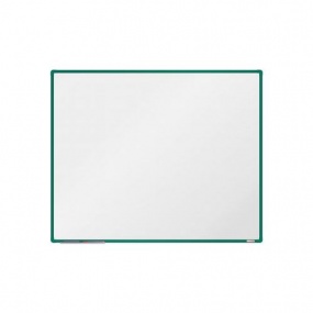 Bílá magnetická tabule boardOK, 150 x 120 cm, zelená
