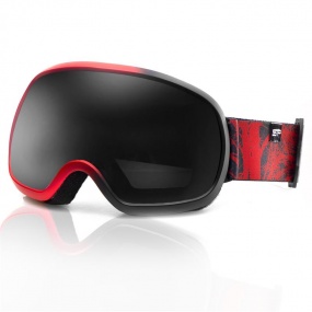 Spokey PARK lyžařské brýle černo-červené