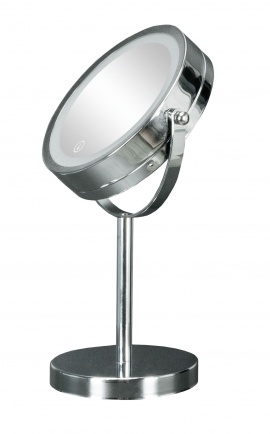 Kleine Wolke kosmetické zrcátko zvětšovací s LED osvětlením Bright Mirror 17,5 cm chrom
