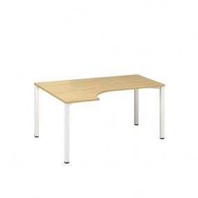 Ergo kancelářský stůl Alfa 200, 180 x 120 x 74,2 cm, levé provedení, dezén divoká hruška, RAL9010