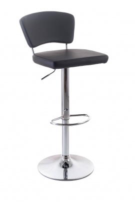 Barová židle G21 Redana koženková s opěradlem black