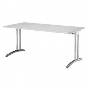 Kancelářský stůl Baron Miro, 160 x 80 x 72 cm, rovné provedení, světle šedý
