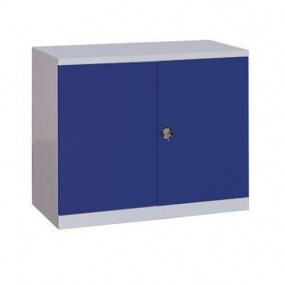 Dílenská skříň na nářadí, 104 x 120 x 43,5 cm, šedá/modrá