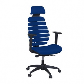 Kancelářská židle Jane, látka, černá/modrá