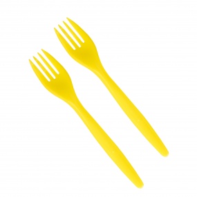 30 party vidlička, PS 17,5 cm žlutá