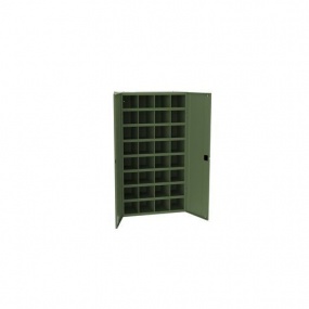 Kovová dílenská skříň s přihrádkami SFR322, 180 x 100 x 53 cm, zelená