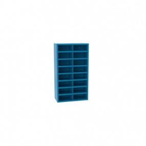 Kovová dílenská skříň s přihrádkami SFR161, 180 x 100 x 50 cm, modrá
